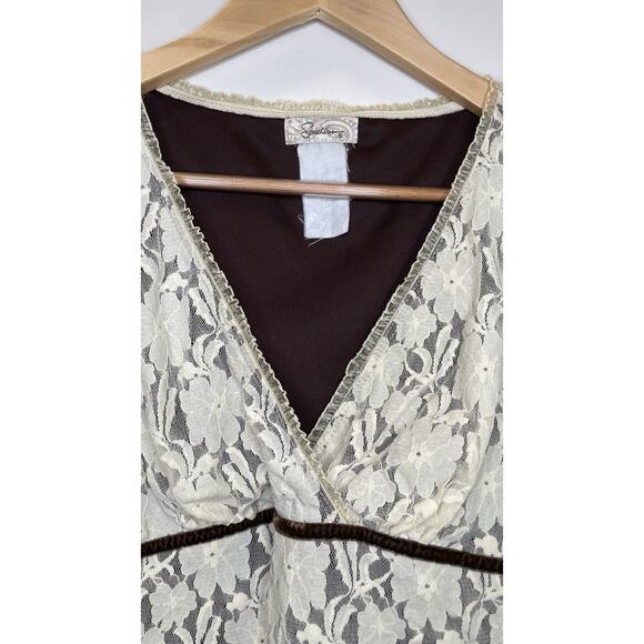 Vintage Speechless S/M Y2K Lace Tank Babydoll Coquette Fairycore V Neck - Picture 5 of 11